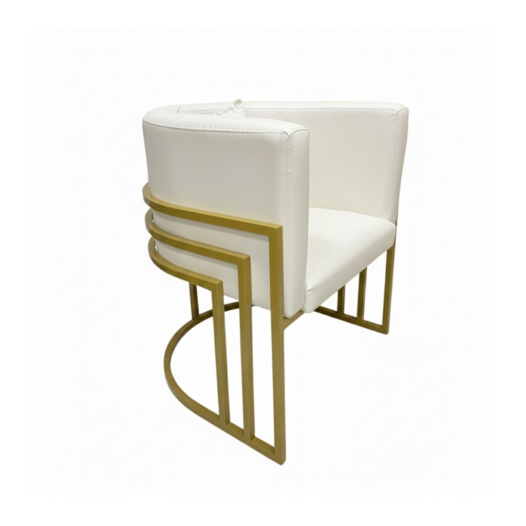 Detalhes do Poltrona Oasis CORINO/LINHO/BOUCLE Base de Ferro Tres Curvas Luxo Salao Escritorio Consultorio Decorativa Varias Cores