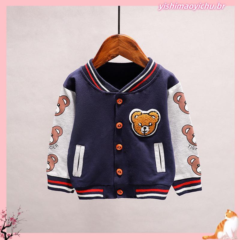Casaco/Jaqueta Infantil De Beisebol/Marca Para Bebês/Meninas/Primavera/Outono