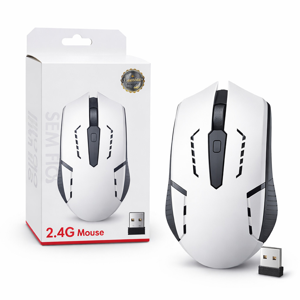 Mouse Gamer Wireless sem Fio Kapbom KA-611E para Computador Óptico
