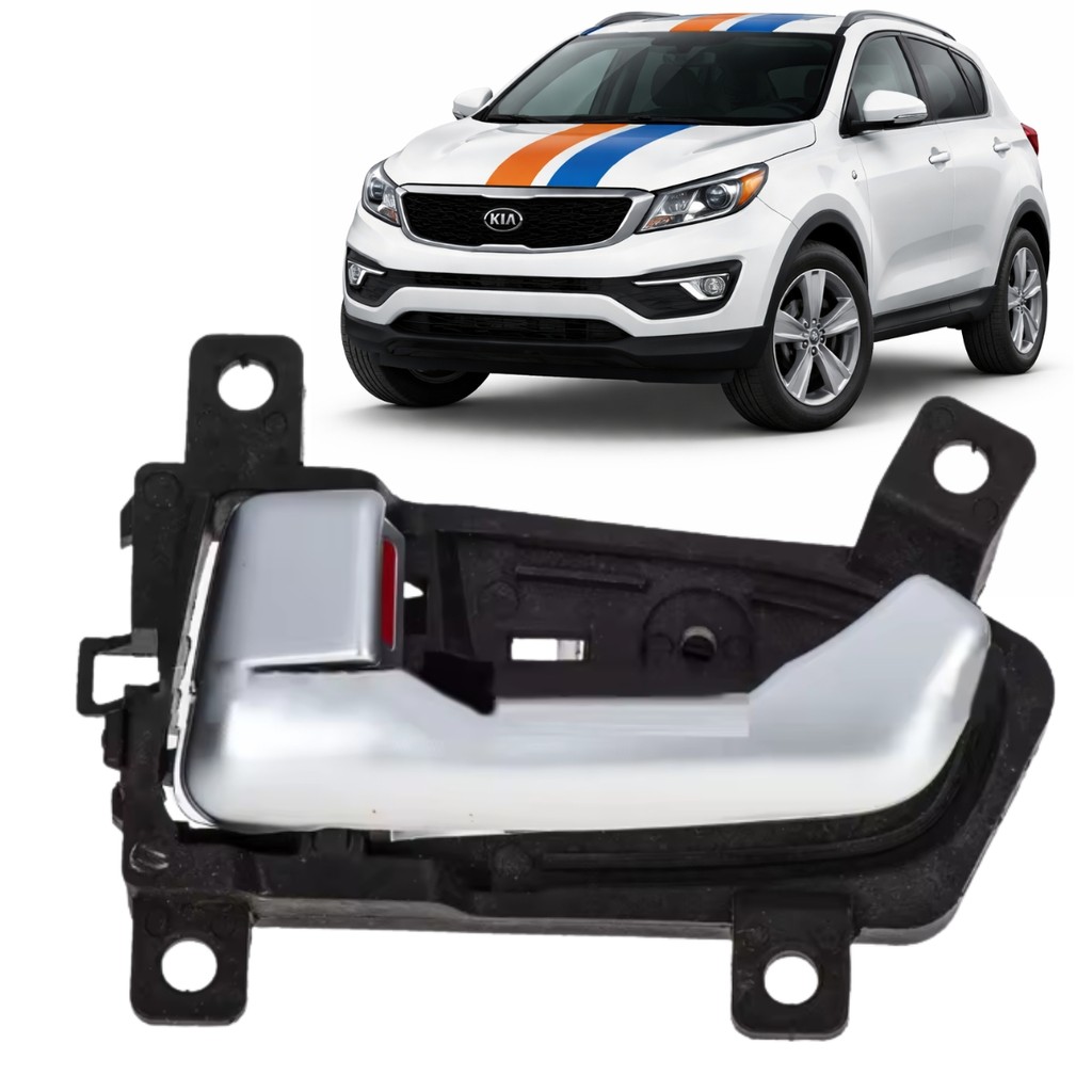 Maçaneta Interna Porta Esquerda Kia Sportage 2011 a 2016 Cromada Dianteira ou Traseira OEM 826103W010 Original