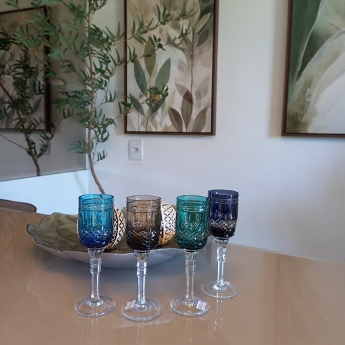 Taça Licor em Cristal 65ml - Lapidação 68 - Strauss