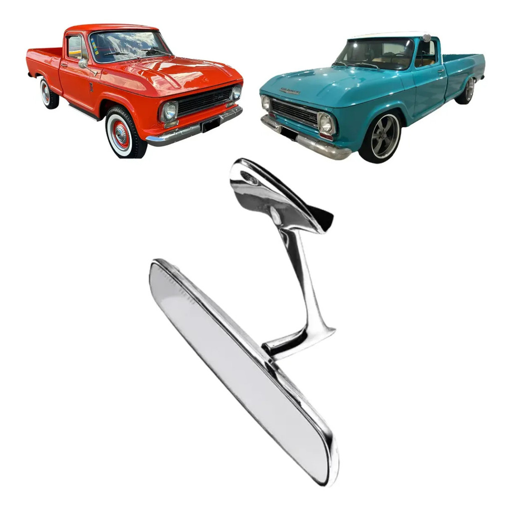 Espelho Retrovisor Interno Chevrolet C-10 Alumin Cromado