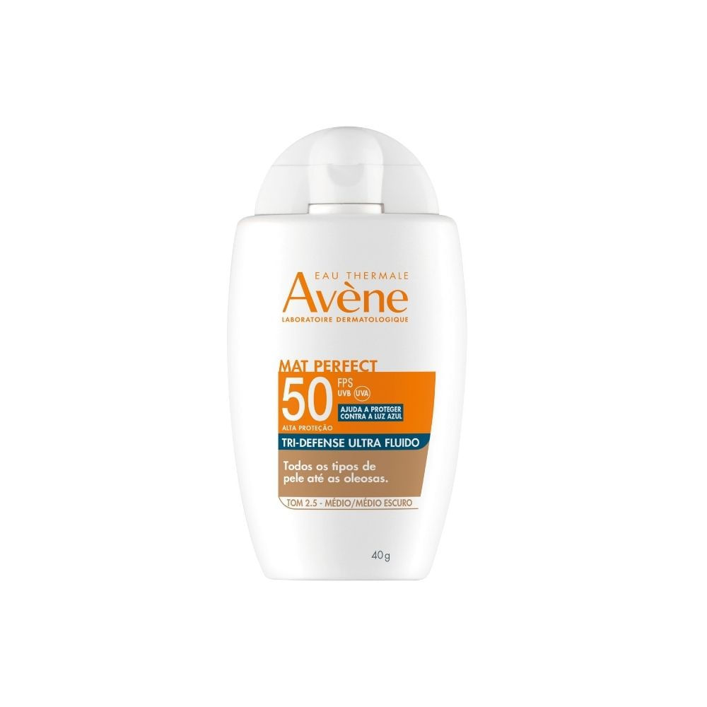 Protetor Solar Tri-Defense Ultra Fluido Avene Mat Perfect N50 Tom 2.5 Medio Escuro 40G em Oferta na Shopee