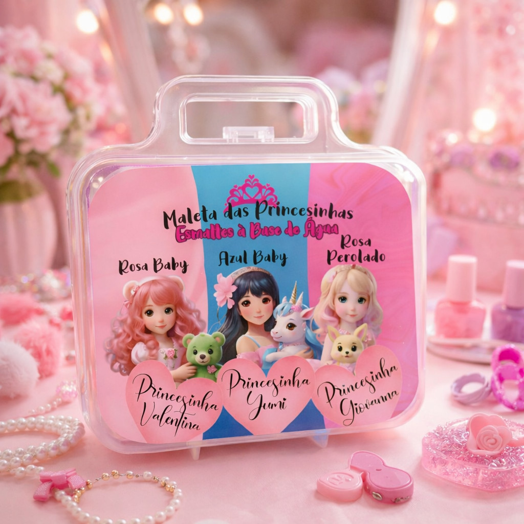 Amusant Maleta C/3 Esmaltes Infantis Giovanna,yumi,valentina Kit Com 3 Cores - Giovanna - Yumi - Valentina