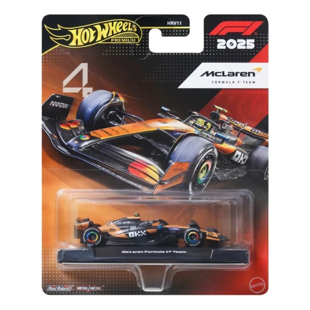 Hot Wheels F1 Lando Norris #4 Mclaren 2025 Pneus De Borracha