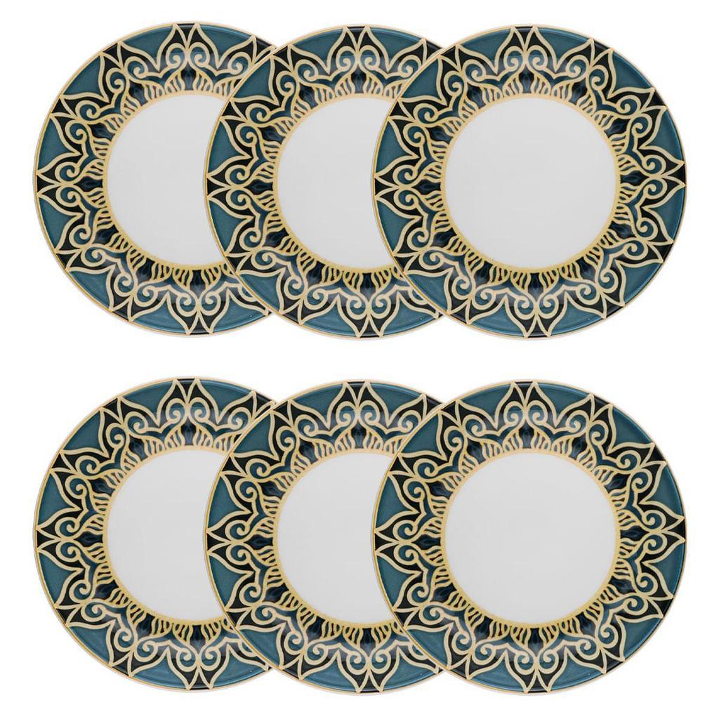 Jogo de 6 Pratos Sobremesa 20 Cm Oxford Flat Gálata