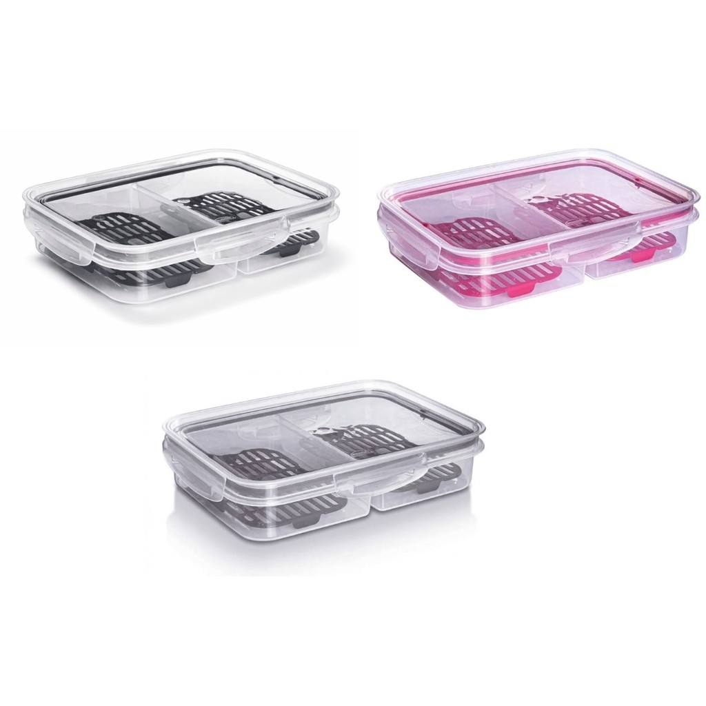 Pote Porta Frios Presunto Queijo Muçarela Com Divisória e Travas Primax em Oferta na Shopee