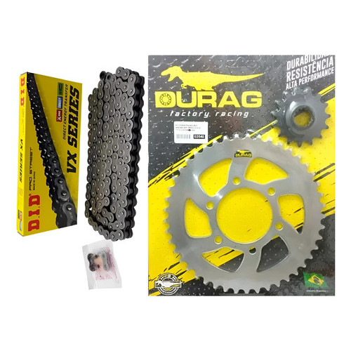 Kit Relação Completo Z800 / Zr 800 13-16 ( Durag + Did Vx2 ) Prateado