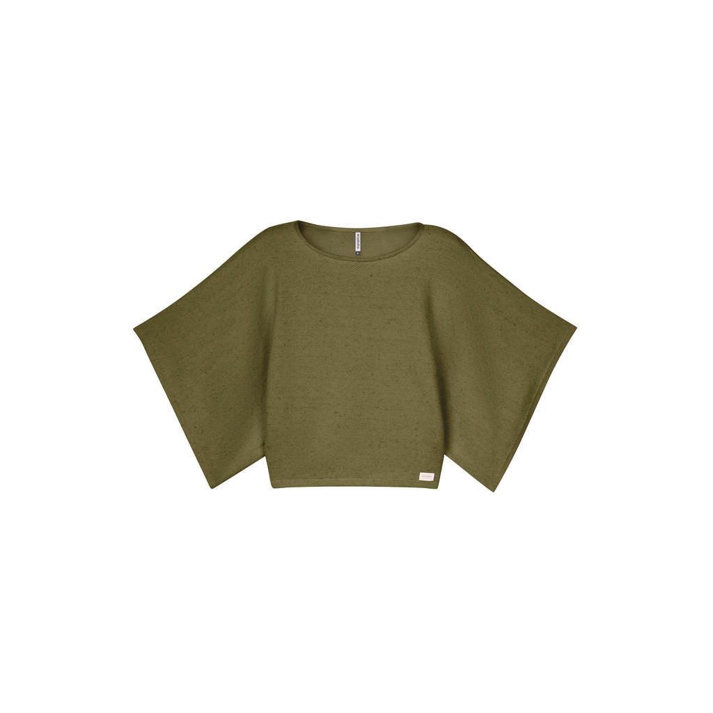 Blusa Feminina Comfy Manga Morcego Marialícia Verde