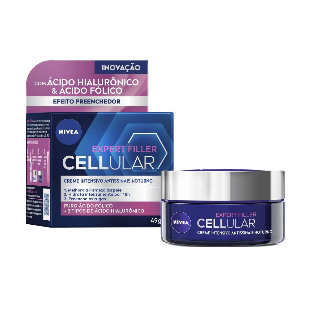 Creme Facial Nivea Cellular Antissinais Filler Noite 49g -  VENCIMENTO AGOSTO 2026