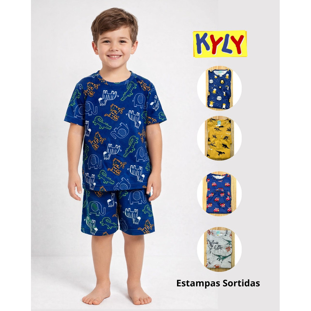 Pijama Infantil Kyly Menino Estampas Sortidas