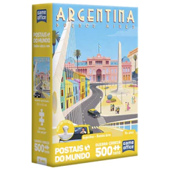 QUEBRA CABEÇA NANO ARGENTINA BUENOS AIRES POSTAIS DO MUNDO 500 PEÇAS PEQUENAS TOYSTER PUZZLE TURISMO