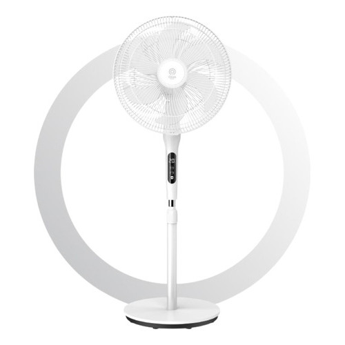 Ventilador De Coluna De Chão Ajustável Em Altura, 6 Pás 127v 40 Cm 50/60hz Branco 127v Plástico 6