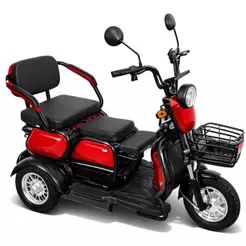 Triciclo Elétrico 600w 32km Sem CNH Autonomia 35-40Km Preto