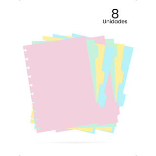 Kit 8 Divisórias Caderno de Disco B5 Universitário Escolar em Oferta na Shopee