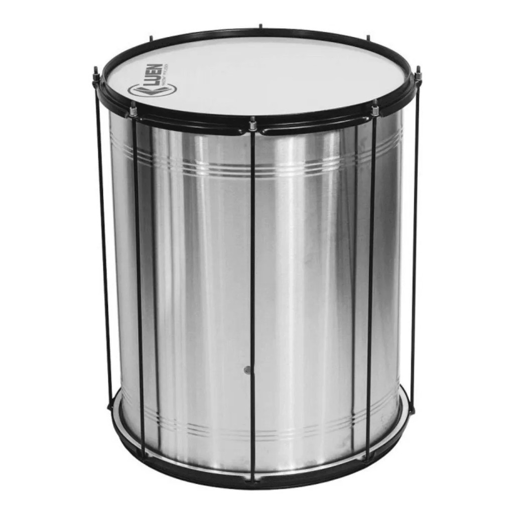 Surdo Luen Chapa Escovada 60 X 18  Pele Leitosa Aro Preto