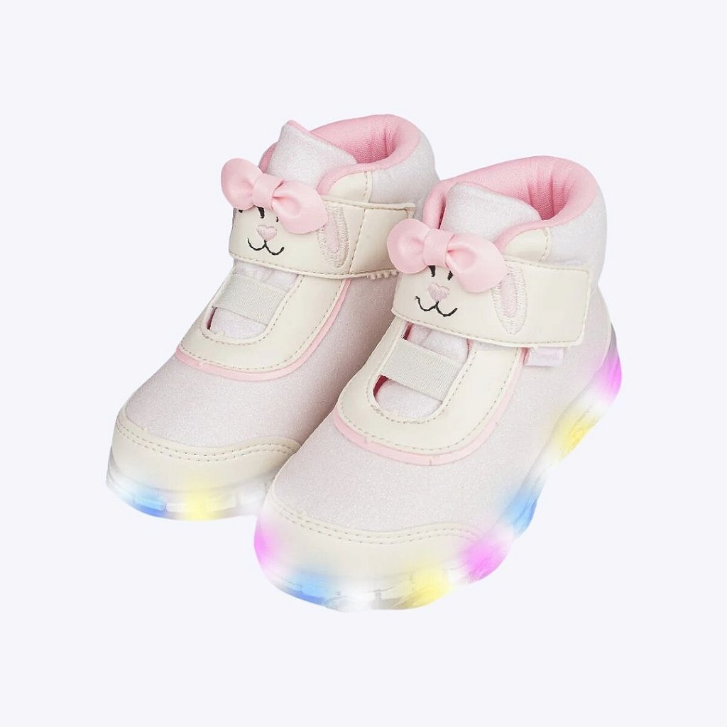 Tênis de Led Cano Médio Ovelha Infantil Feminino Pampili 682049000