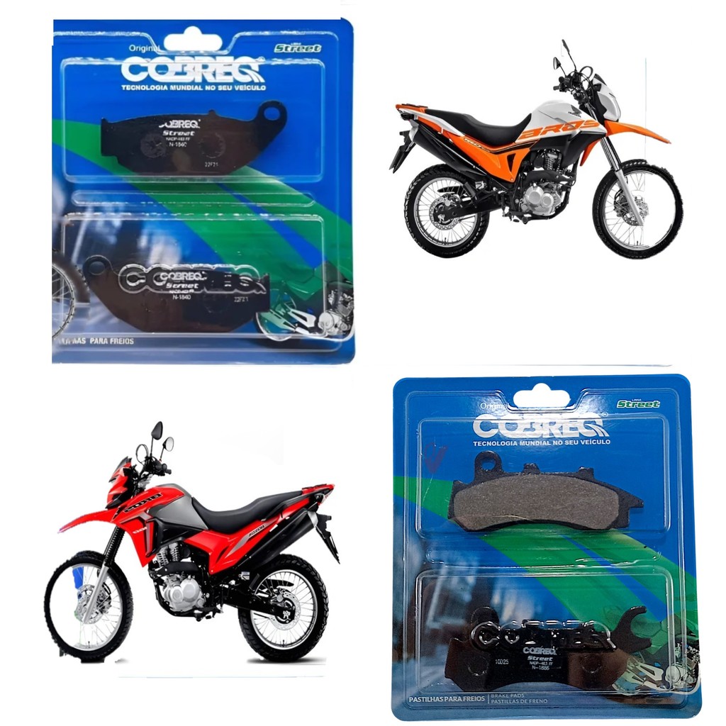 Kit Pastilha Freio Dianteira e Traseiro Nxr160 Bros Esdd 2018 2019 2020 2021 2022 2023 2024 em Oferta na Shopee