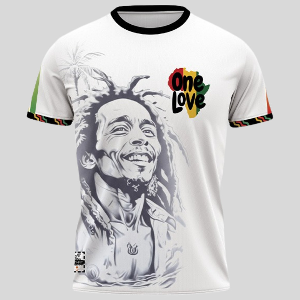 Camiseta Bob Marley One Love Jamaica Camisa Dry Fit Premium Estilo Reggae