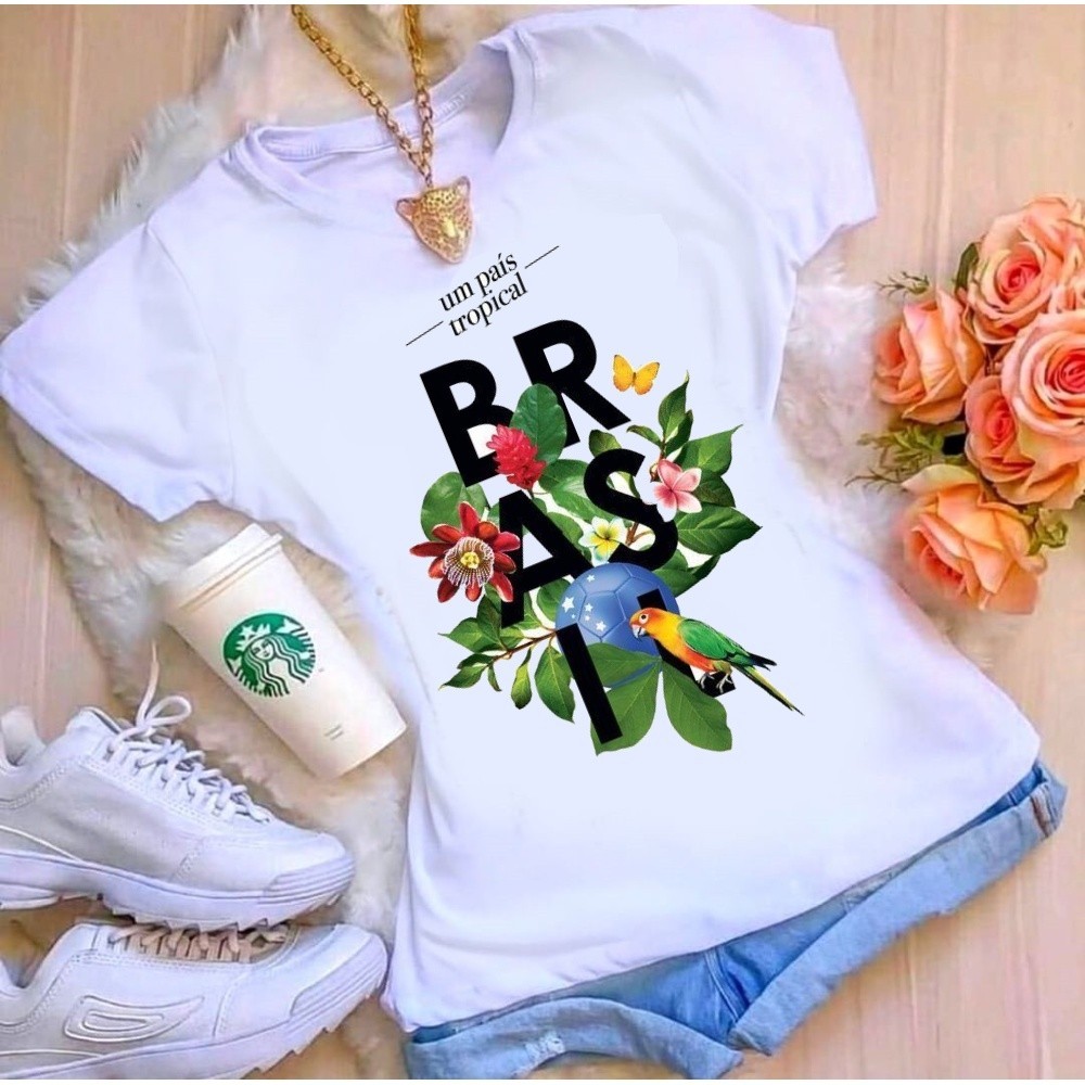 Camiseta Copa do mundo brasil 2026 Varias Estampas Unissex Feminina 100% Algodao hexa Envio Ja