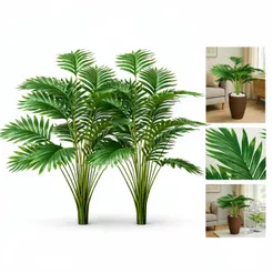 Kit 2 Planta Artificial Palmeira Decoração Casa Sem Vaso