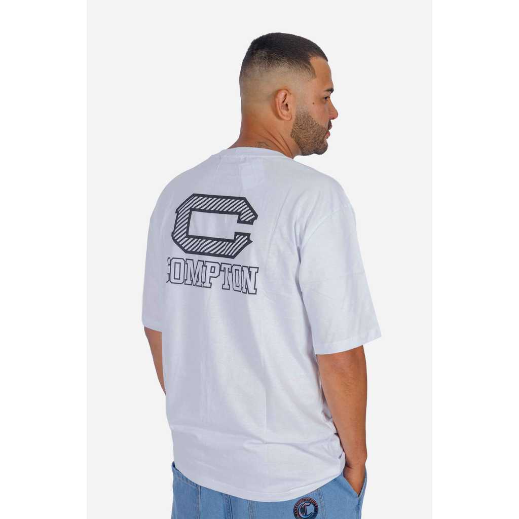 Camiseta Compton Oversized Illusion Branca