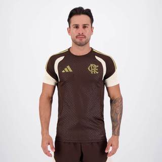 Camisa Flamengo Treino Atleta Adidas 2026 Marrom