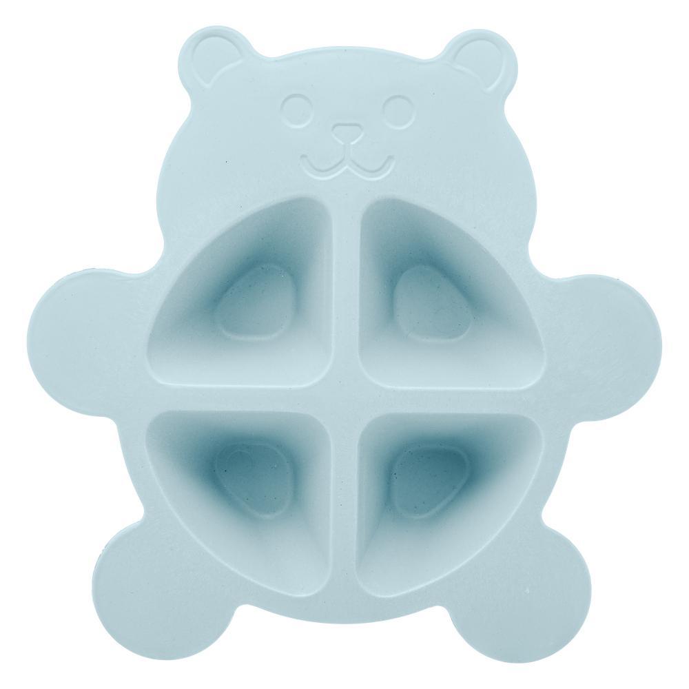 Prato com 2 Talheres Lyor Baby Bear PP e Bambu Azul em Oferta na Shopee