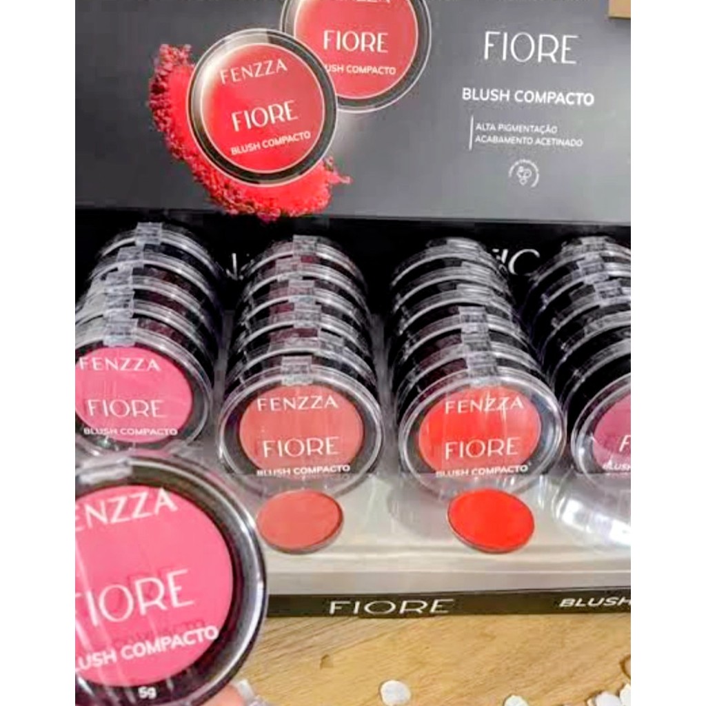 Blush Compacto Acabamento Acetinado Fenzza Fiore – 4 Tons Perfeitos para Realçar Sua Beleza