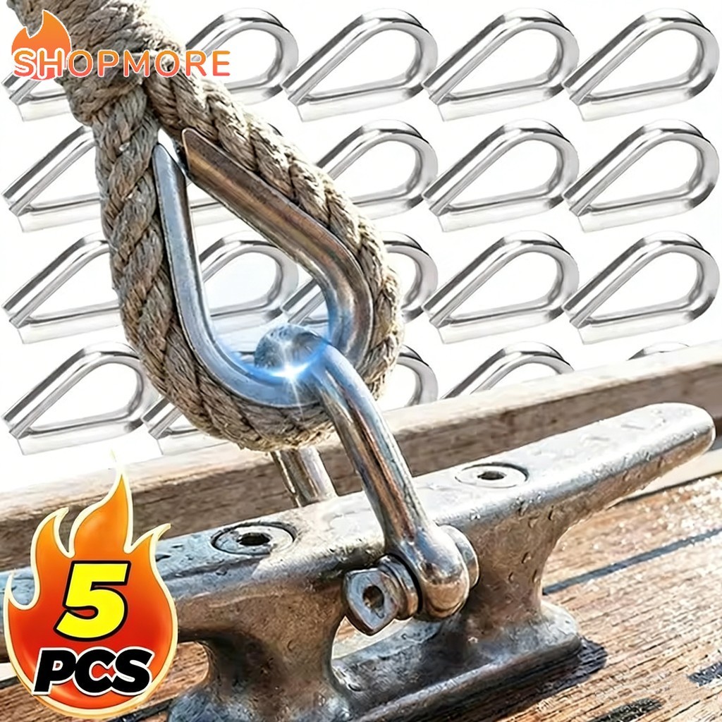 Anéis De Carregamento Dedal Resistentes Ao Desgaste De Aço Inoxidável 304-Gadget De Hardware De Fixação De Cabo Em Forma
