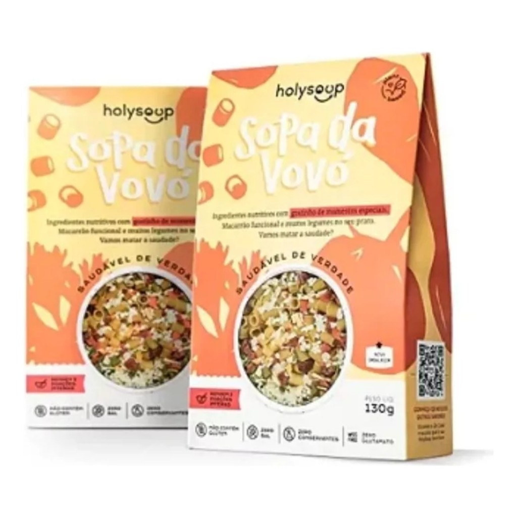 Kit 2x Sopa Saudável Holy Soup Sopa Da Vovó 130g