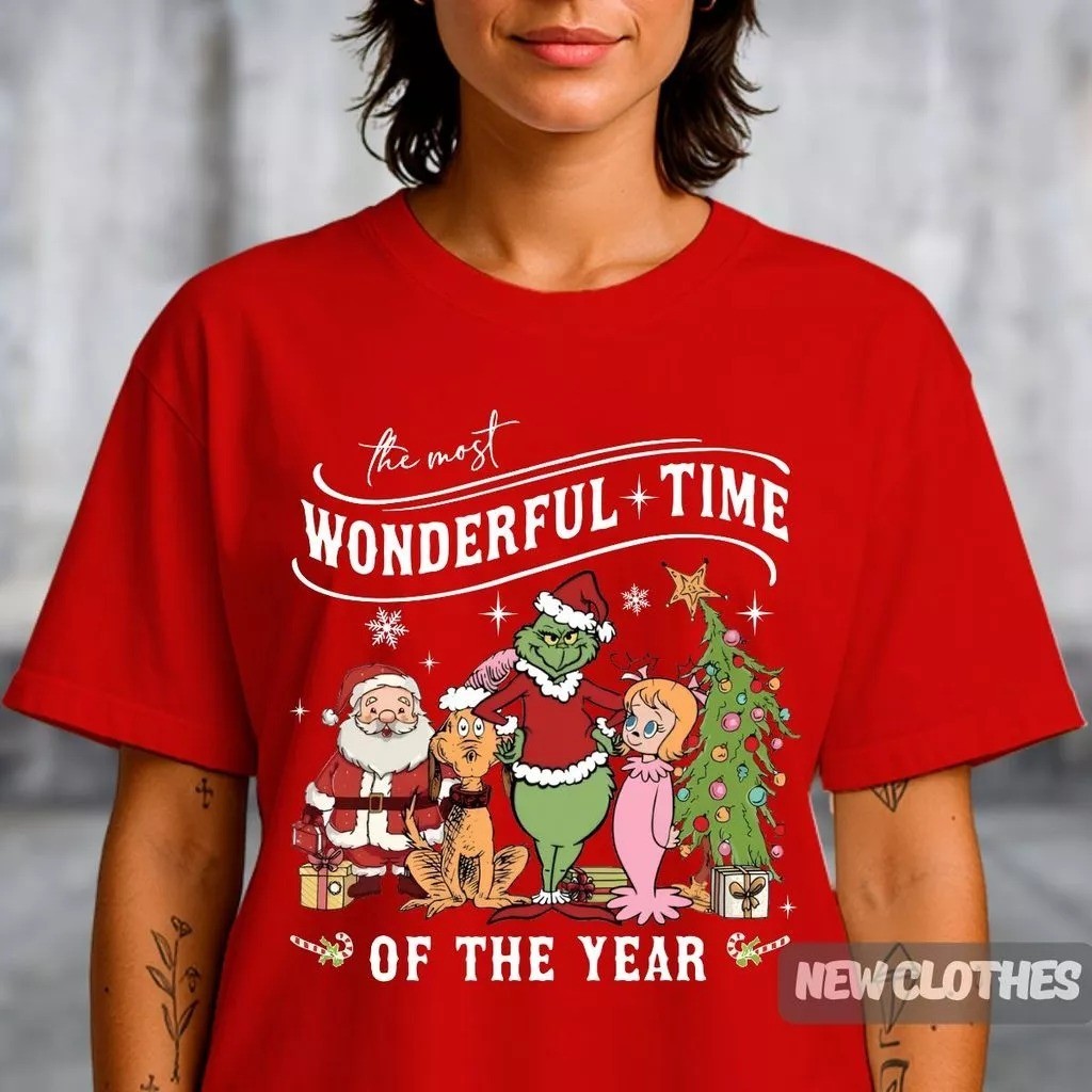 Camisa Wandeful Time Natalina Camiseta Basica e Oversized Unissex