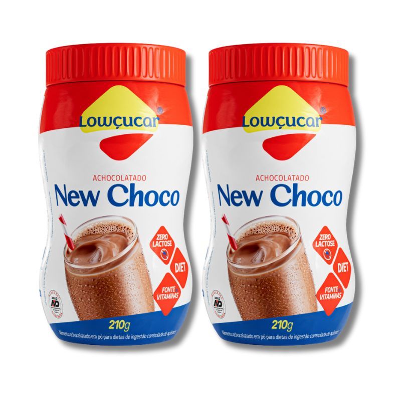 Kit 2x Achocolatado Zero Lactose E Açúcar Lowçucar New Choco  210g