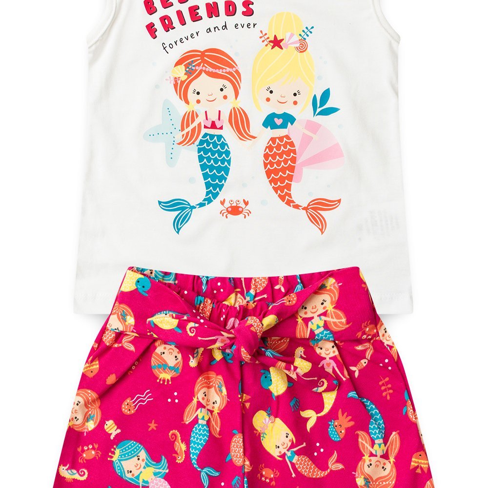 Conjunto Infantil Feminino Sereia em Oferta na Shopee