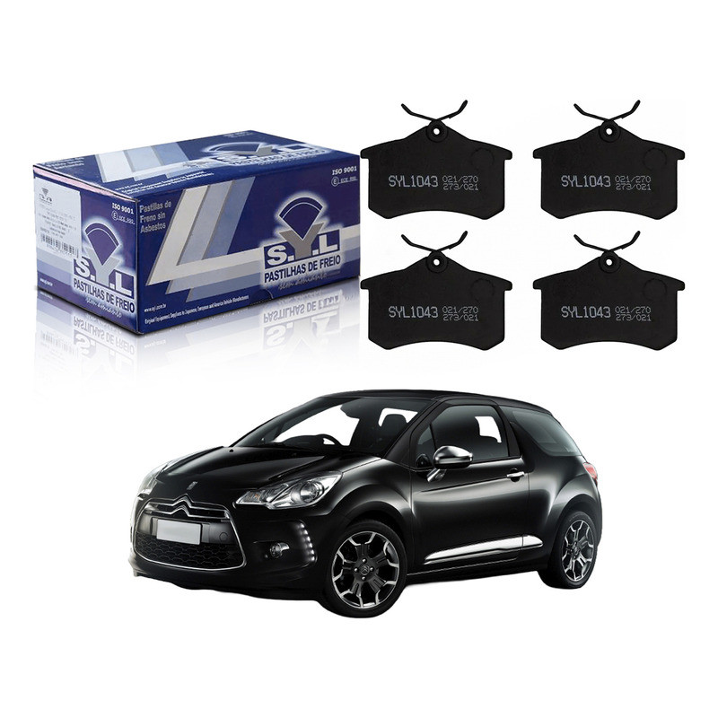 Pastilha Freio Traseiro Ds3 1.6 2012 A 2016