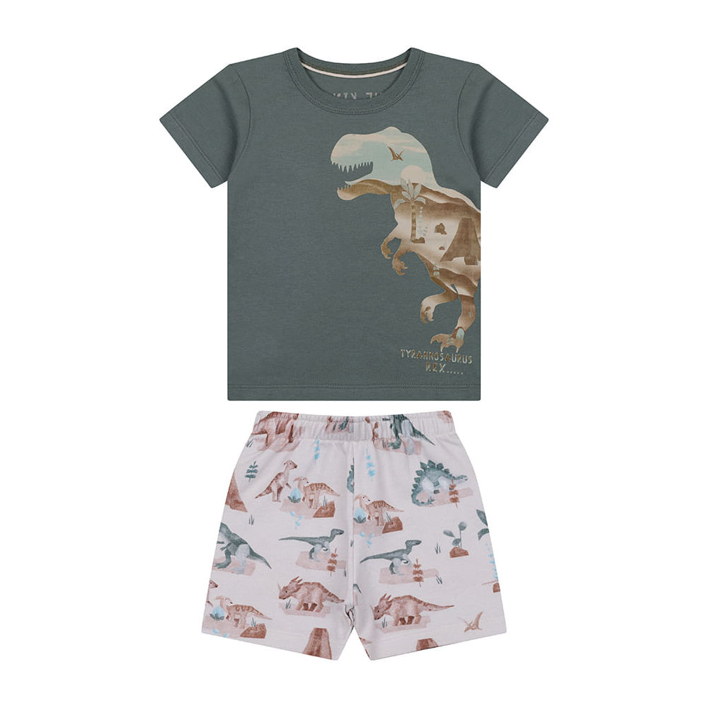 Conjunto Curto Dino Menino Marisol em Oferta na Shopee