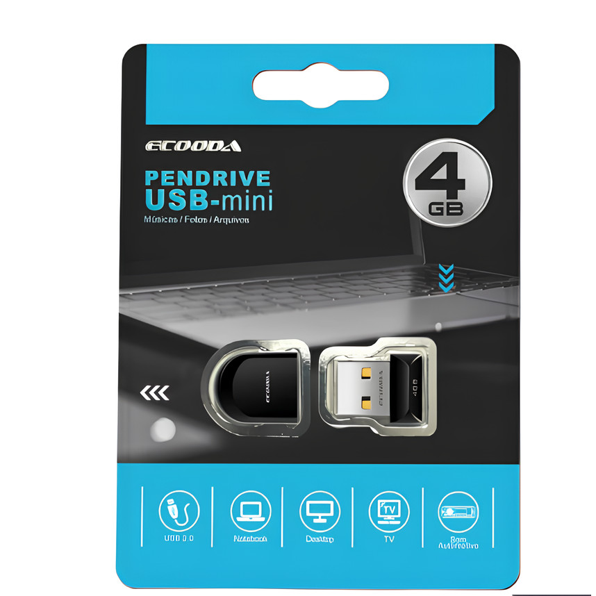 Mini Pendrive Metal Super Rapido ORIGINAL 4GB / 8GB / 16GB / 32GB ECOODA