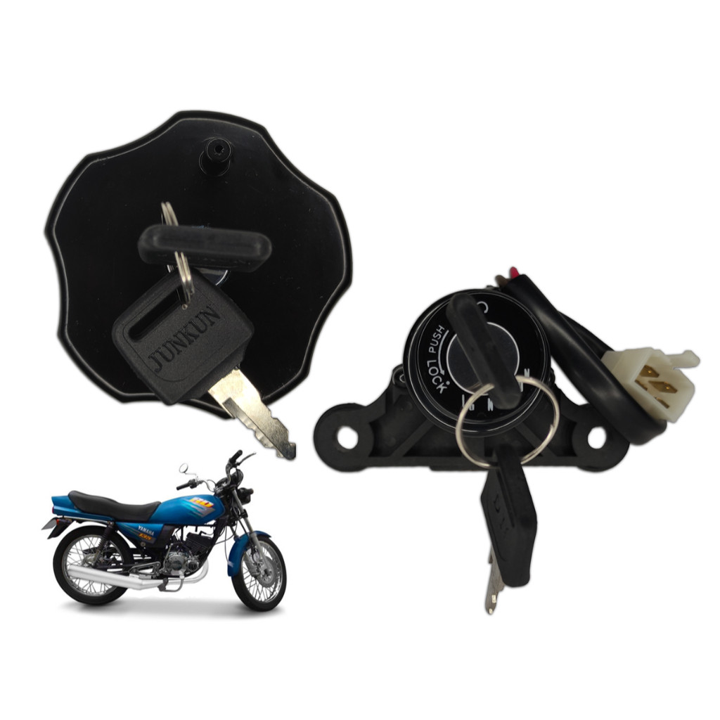 Kit Chave De Ignição Com Tampa Tanque Yamaha Rd 125/ Rd 135