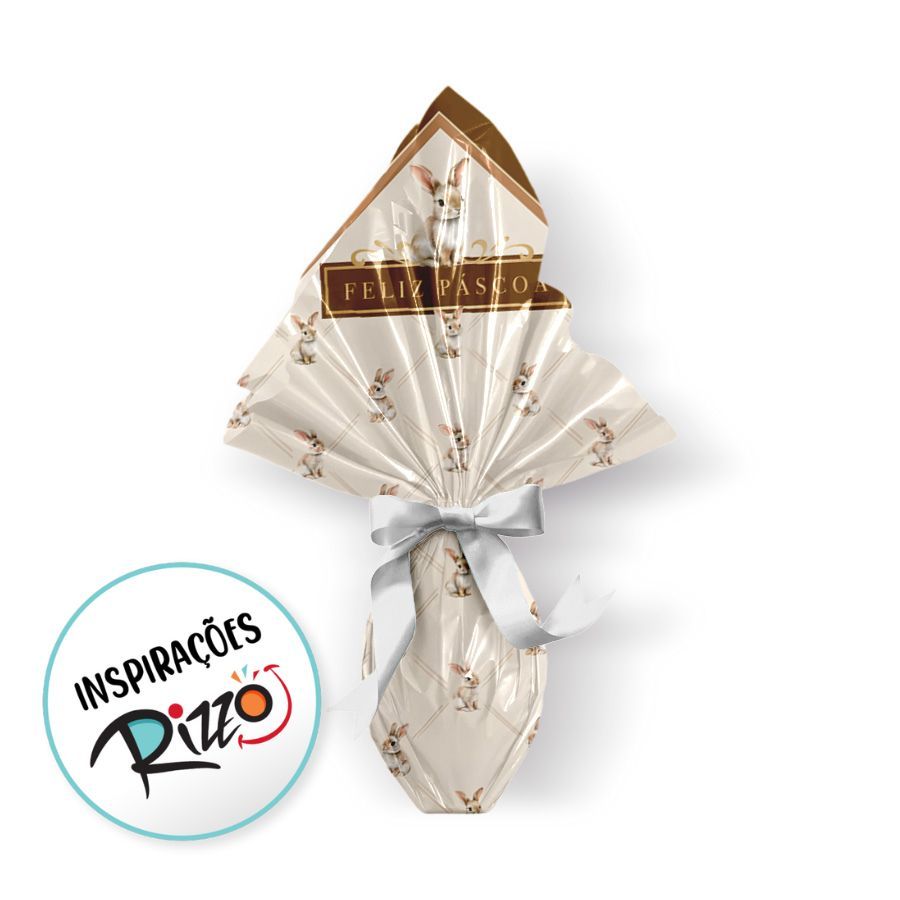 Saco Express 39x39cm Para Ovos de 350g a 500g - Classique Bunny Marfim - 5 unidades - Cromus - Rizzo em Oferta na Shopee