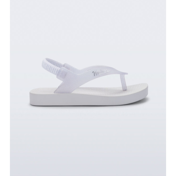 Mini Melissa Sun Long Beach Baby Branco Glitter Original Infantil