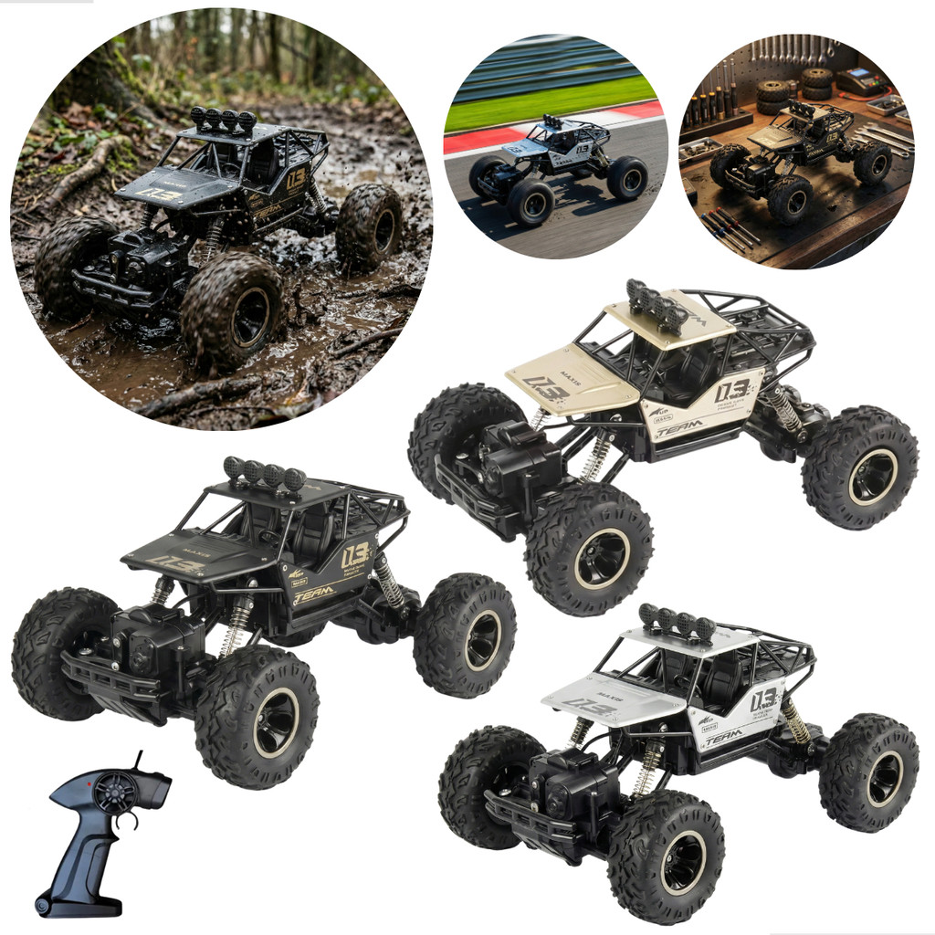 Carrinho Controle Remoto 4x4 Recarregável Rock Crawler Off