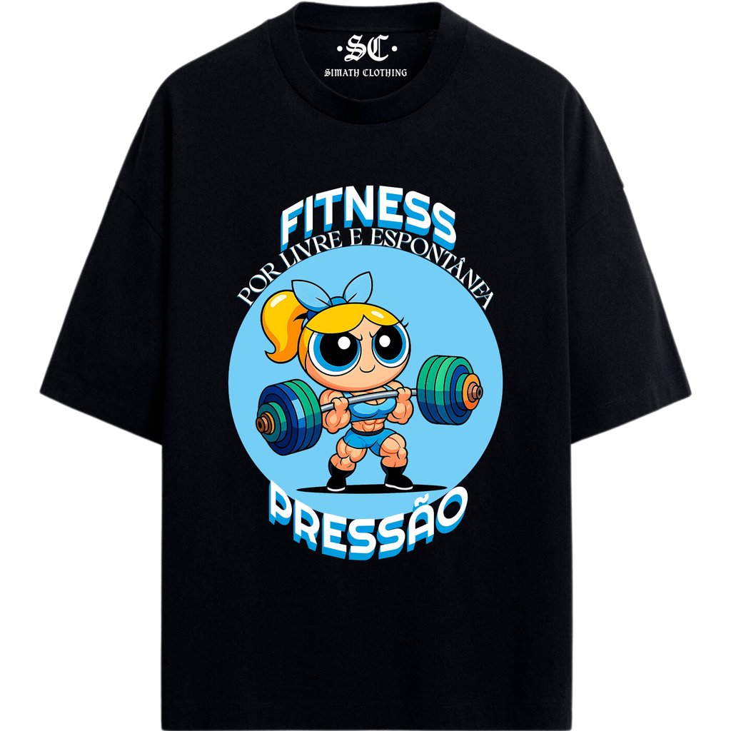 Camiseta Oversized Feminina Academia Fitness 100% Algodão Suedine - Super Poderosas