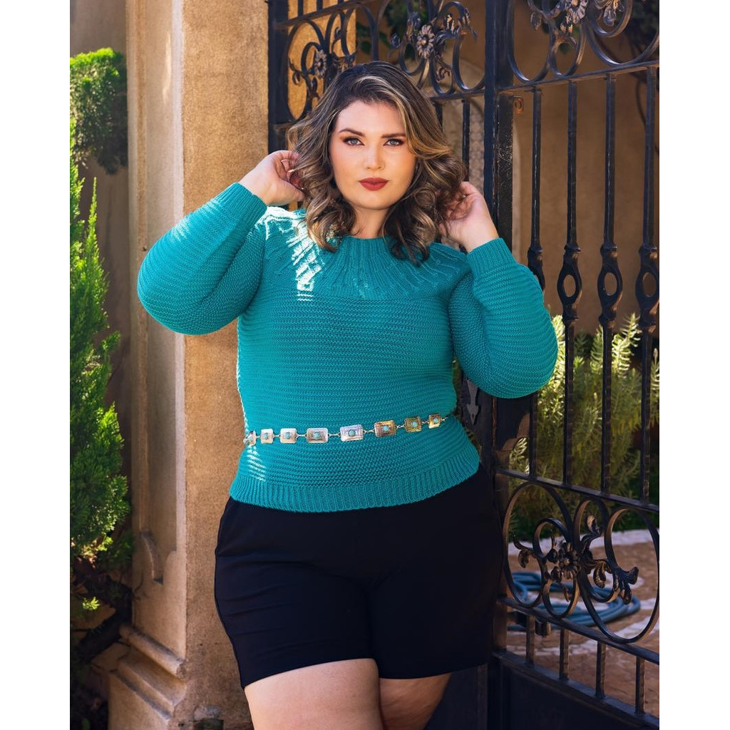 Blusa Tricot Inverno Plus - Giuliana Marques Tricot - Tam G
