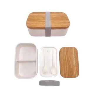 Kit Marmiteira Compacta Refeicoes Portateis Talheres Integrados Capacidade 900ml Branco
