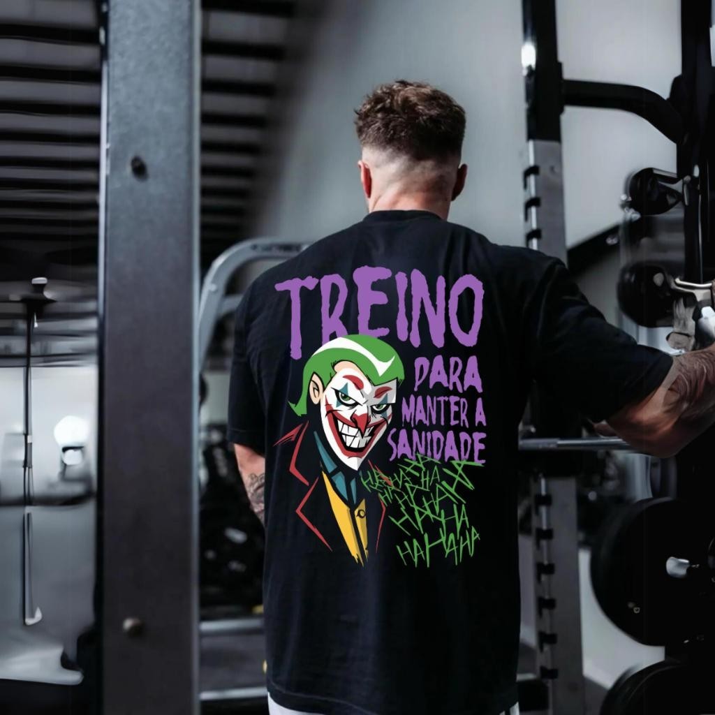 Camiseta Academia Masculina com estampa personalizada Oversized Moda Academia 100% Algodão