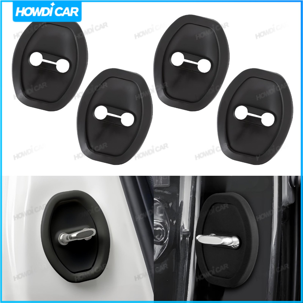 4pcs Capa Protetora de Fechadura de Almofada Anticolisão para Porta de Carro FM8P