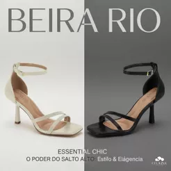 Sandália Feminina Beira Rio Salto Fino Tiras Finas Elegante Original