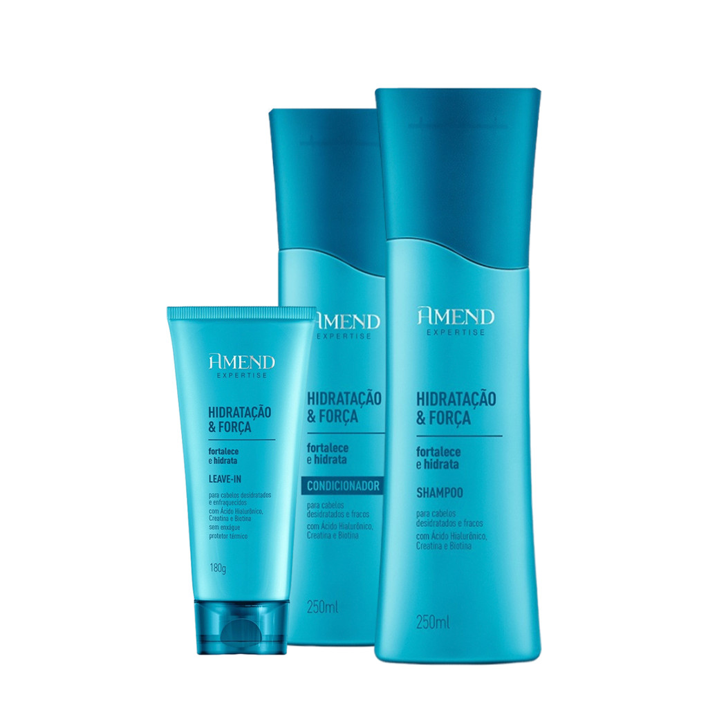 Amend Hidratação E Força Kit  3p Shampoo + Condicionador + Leave-in