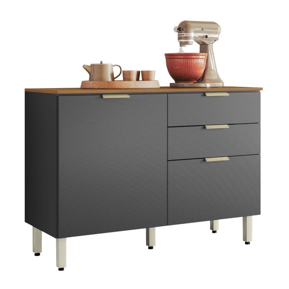 Balcão de Cozinha 1,20m 2 Portas 2 Gavetas Alba em Oferta na Shopee