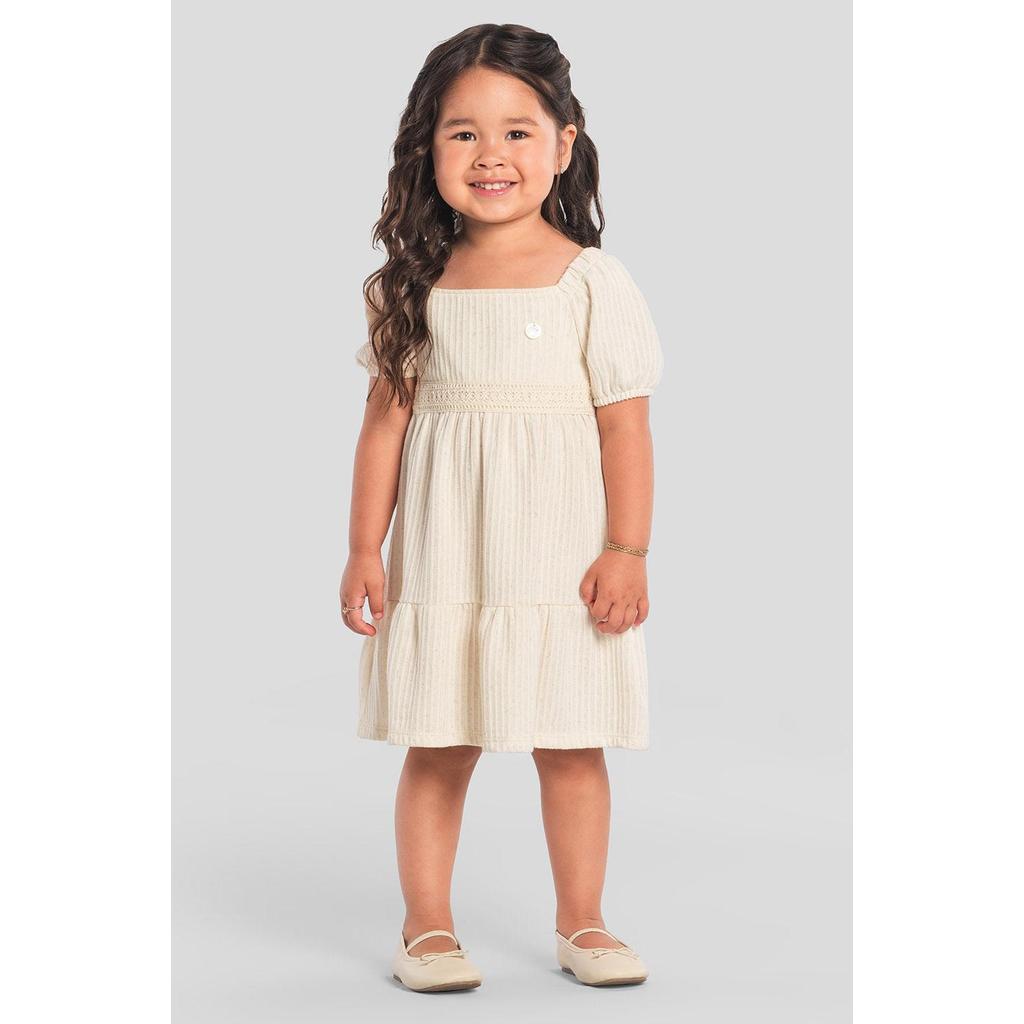Vestido infantil menina em linho Mundi